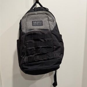 Under Armour Men's Black and Gray Backpack. Used.